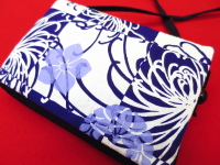 義若オリジナルのポシェット　市松と乱菊（紫）
